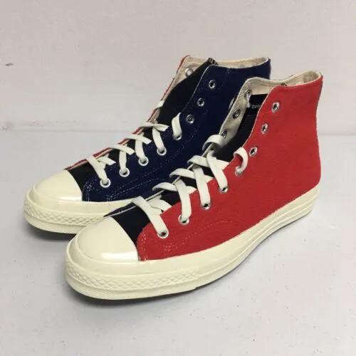 Мужские кроссовки Converse Chuck 70 Hi Upcycle Fleece, размер 10, красные/синие