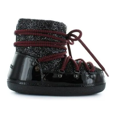 Dsquared2 Черные блестящие лакированные зимние ботинки для женщин