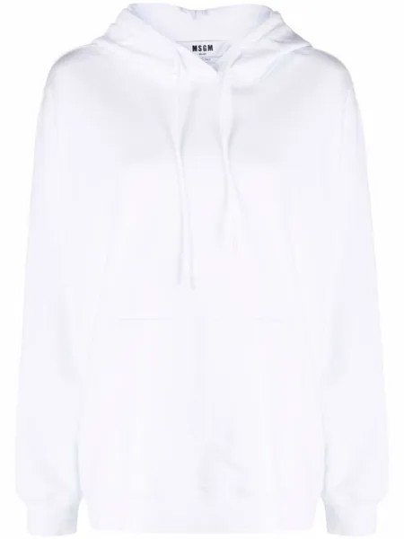 MSGM худи с логотипом, белый