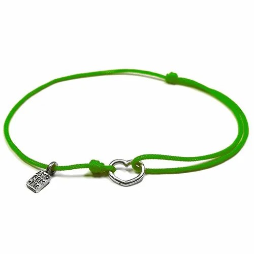 Браслет Amorem, серебро, 925 проба, зеленый