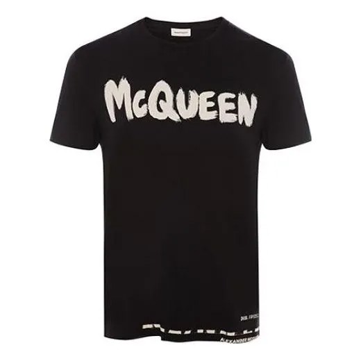 Футболка Men's Alexander McQueen Knit Short Sleeve Black, черный