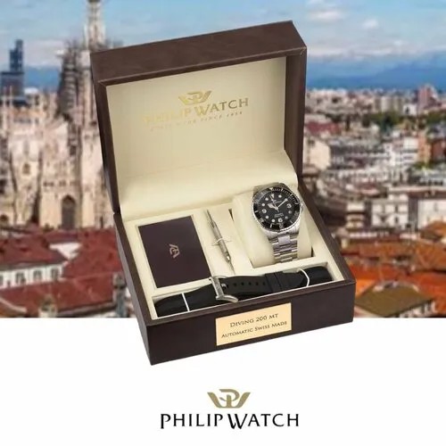 Наручные часы PHILIP WATCH R8223216008, серебряный, черный