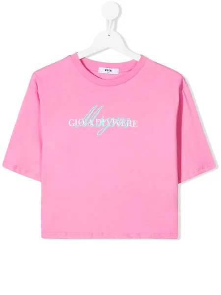 MSGM Kids футболка с логотипом