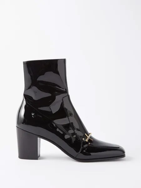 Лакированные ботинки beau 75 horsebit Saint Laurent, черный