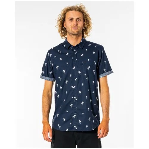Рубашка Rip Curl PARADISE PALMS S/S SHIRT, Пол Мужской, цвет 0049 NAVY, размер M