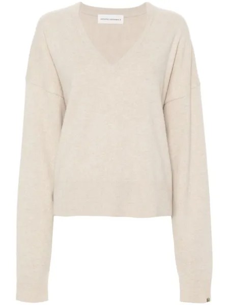 Extreme cashmere джемпер с V-образным вырезом, нейтральный цвет