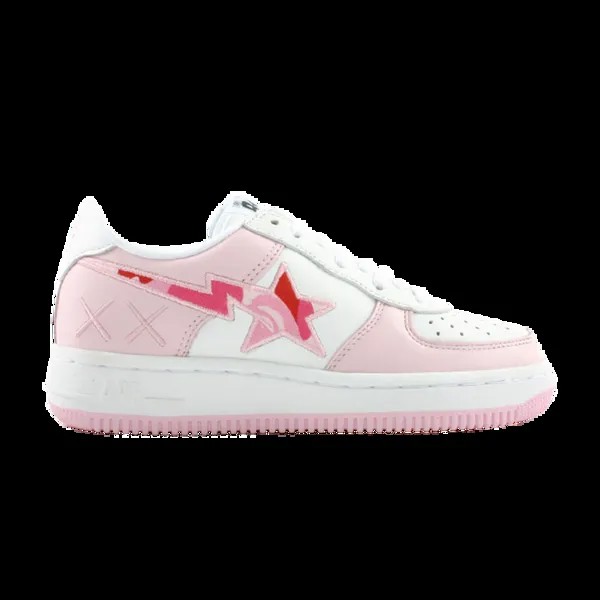 Кроссовки BAPE Kaws x Bapesta FS-001 Low 'Pink Camo', розовый