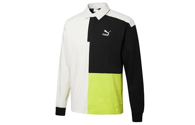 Мужская рубашка поло в стиле ретро, цвет белый Puma, кремовый