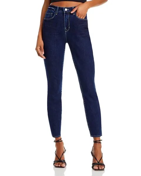 Укороченные джинсы скинни с высокой посадкой Margot (4AM) L'AGENCE, цвет Blue