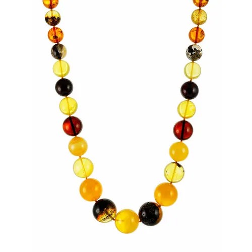 Бусы AmberHandmade, янтарь, длина 52 см, коричневый, желтый