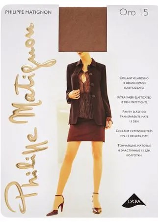 Колготки Philippe Matignon Oro, 15 den, размер 5-MAXI-XL, cognac (коричневый)
