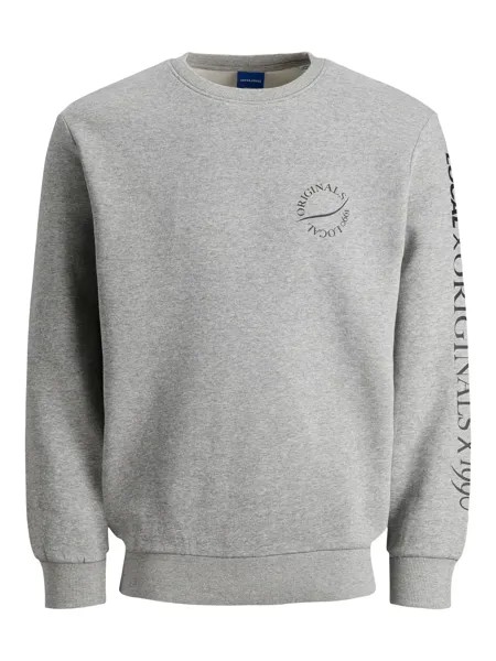 Пуловер Jack & Jones Jack & Jones Sweatshirt Elias ohne Kapuze, светло серый