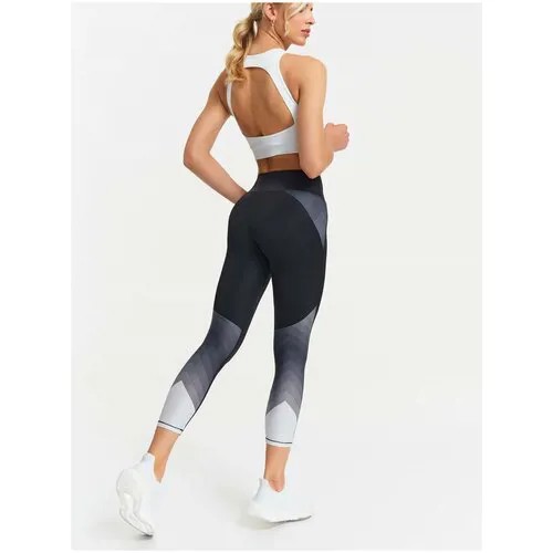 Леггинсы женские, лосины женские, тайтсы, укороченные Fit 7/8 Lotus (S, черный), EAZYWAY