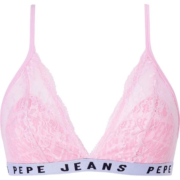Бюстгальтер Pepe Jeans Allover C Lace A Bra, розовый