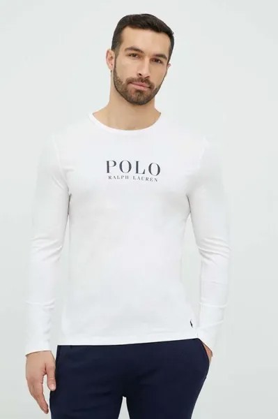 Хлопковая пижама с длинными рукавами Polo Ralph Lauren, белый