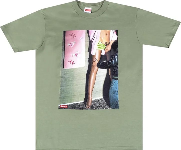 Футболка Supreme Model Tee 'Light Olive', зеленый