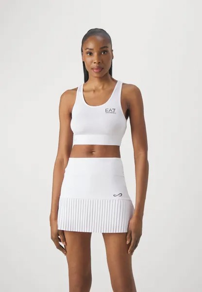 Спортивный бюстгальтер средней поддержки TENNIS PRO CLASSIC MEDIUM SUPPORT EA7 Emporio Armani, цвет white