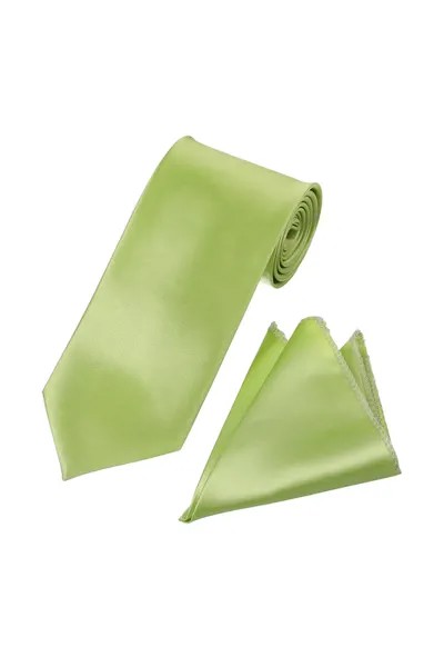 Комплект галстук+платок FAYZOFF-SA 1000 зеленый