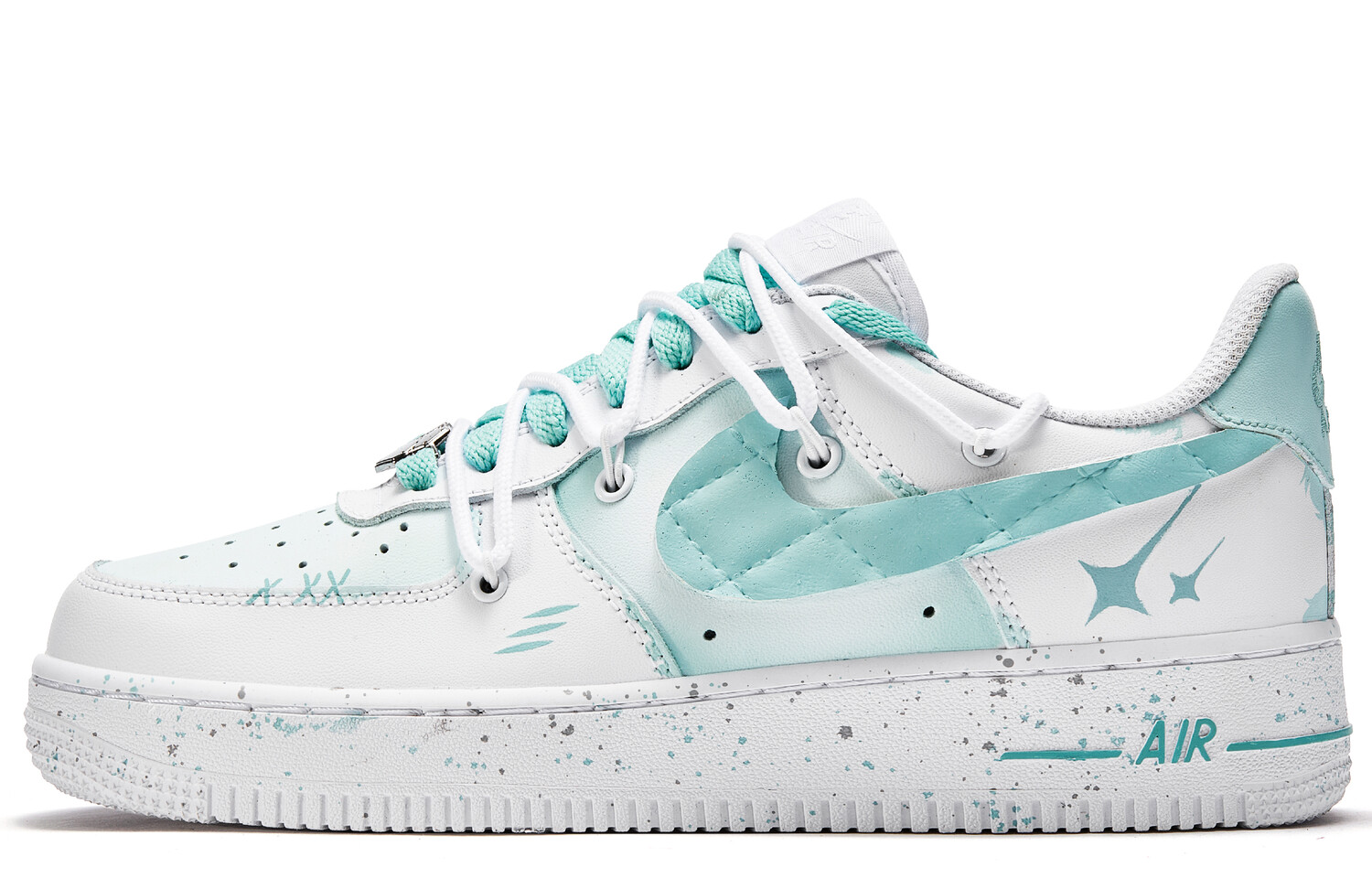 Кроссовки Nike Air Force 1 Skateboarding Shoes Women's Low-top White/green, зеленый