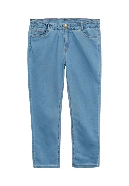 Прямые джинсы очень высокого кроя в виде бумажного пакета sheego, цвет Light Blue Denim
