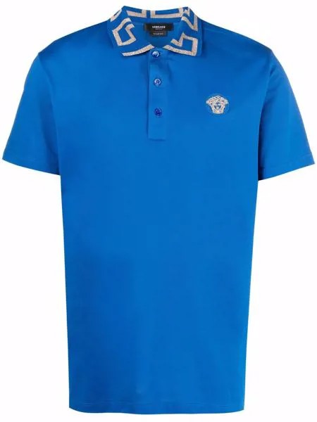 Versace рубашка поло с узором Greca