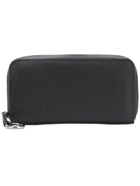 Zanellato wave embossed zip around wallet