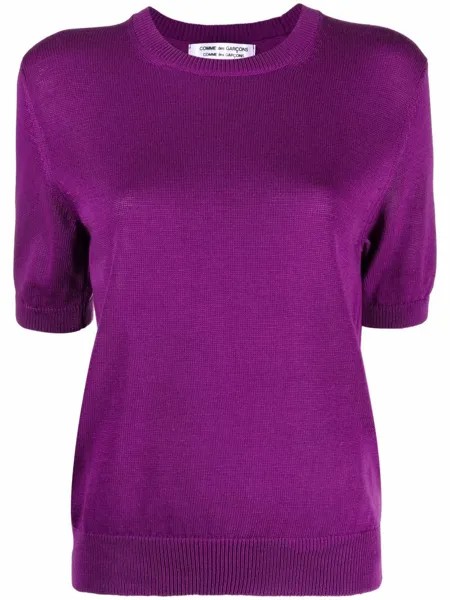 Comme Des Garçons Comme Des Garçons топ в рубчик с короткими рукавами