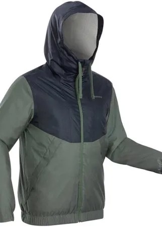 Куртка для зимних походов водонепроницаемая SH100 WARM мужская, размер: S, цвет: Угольный Серый/Пепельный Хаки/Сливочный QUECHUA Х Декатлон