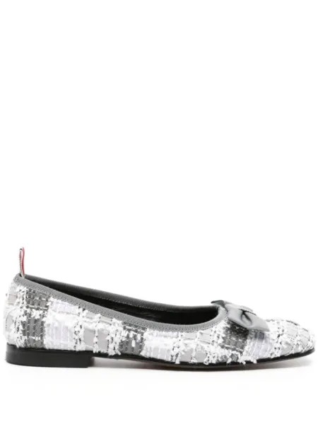 Thom Browne твидовые балетки Opera, серый
