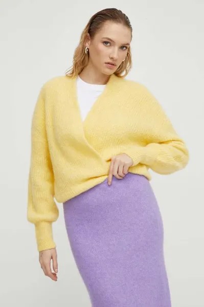 Кардиган с добавлением шерсти American Vintage, желтый
