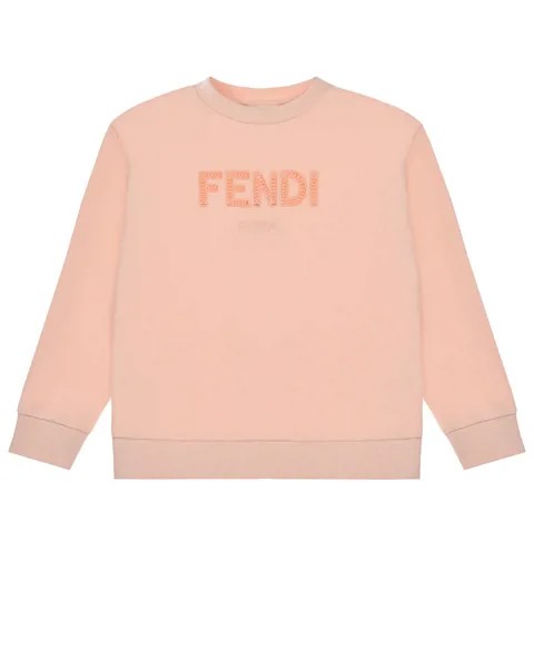 Розовый свитшот с блестящим логотипом Fendi