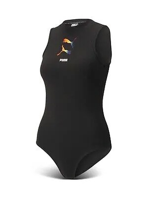 Женское черное боди с графическим логотипом PUMA S