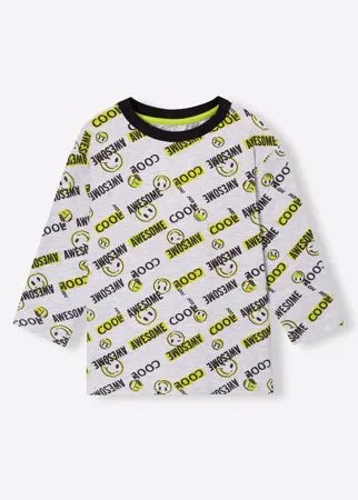 Лонгслив oversize с рисунками для мальчика Gloria Jeans