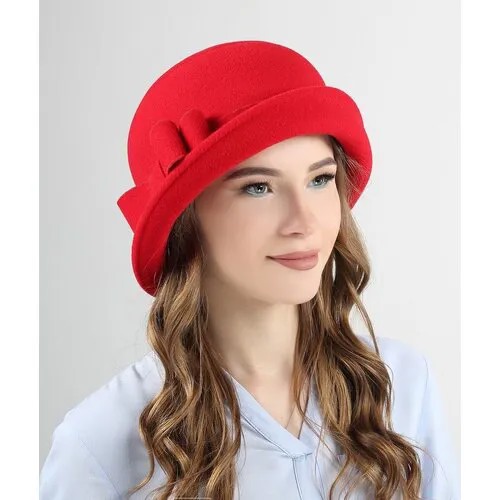 Шляпа Меховой век, размер 59-60, красный