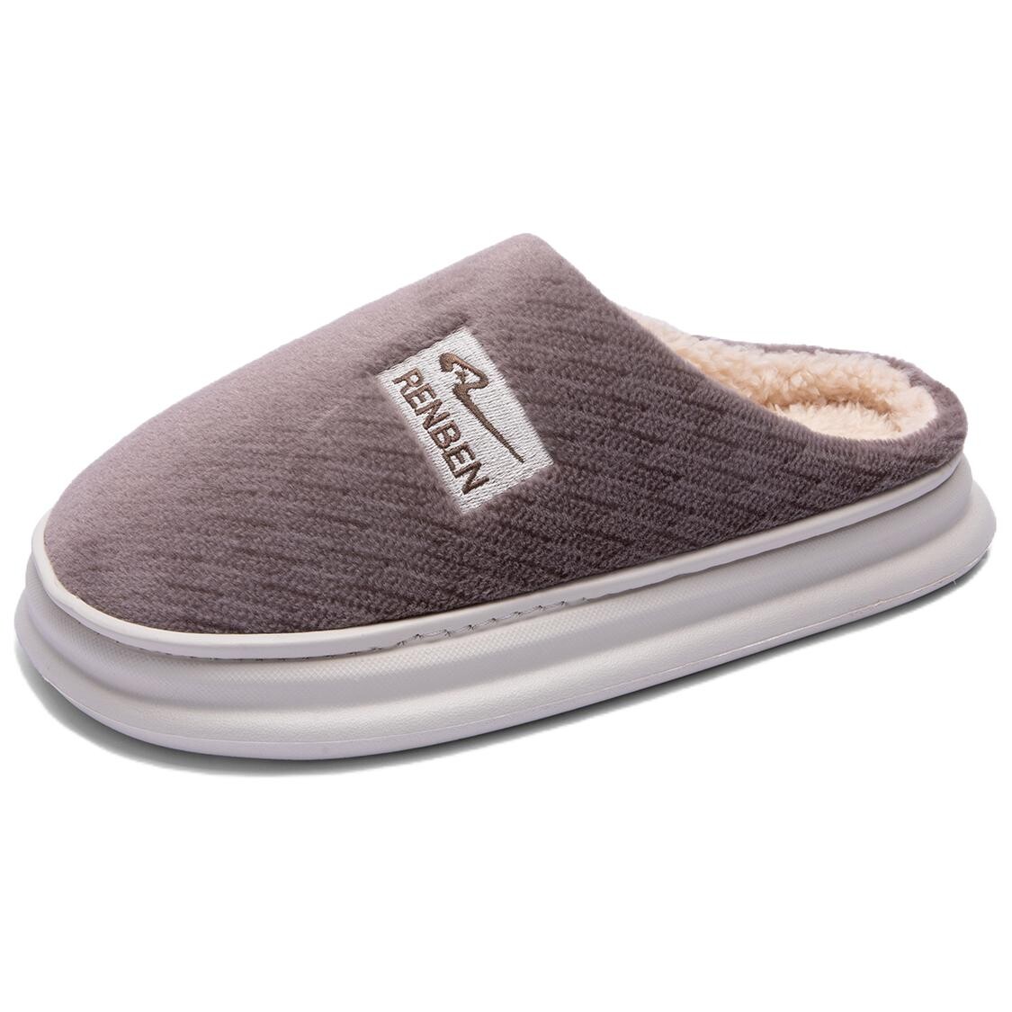 Тапочки Humanism 1986 Closed Toe Unisex, темно-коричневый/белый