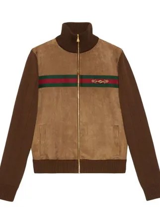 Gucci бомбер с отделкой Web