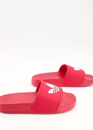 Красные шлепанцы adidas Originals adilette Lite-Красный