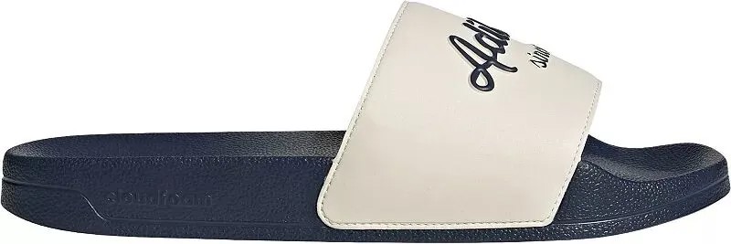 Мужские шлепанцы для душа Adidas Adilette, белый/темно-синий