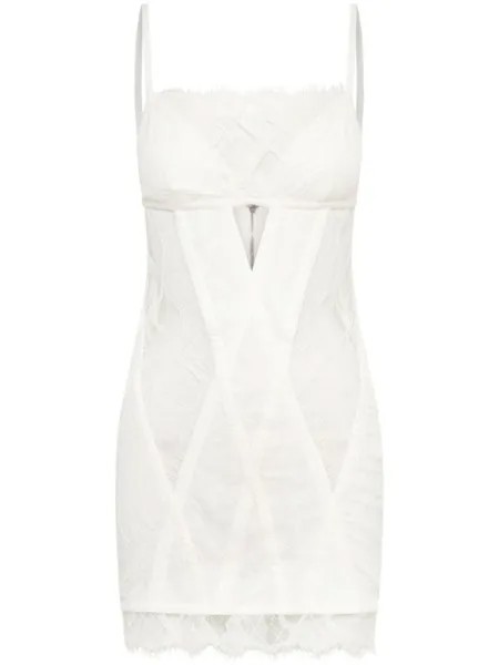 Dion Lee платье мини Oblique с корсетом, нейтральный цвет