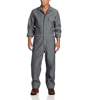 Мужские брюки Dickies Мужской хлопковый комбинезон в полоску Fisher с длинными рукавами