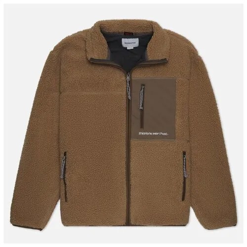 Мужская флисовая куртка thisisneverthat SP Sherpa Fleece Pocket бежевый, Размер M