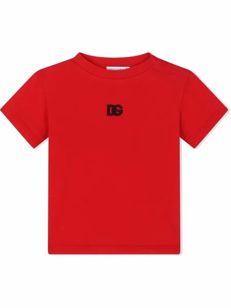 Dolce & Gabbana Kids футболка с вышитым логотипом