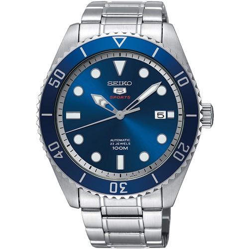 Наручные часы SEIKO SRPB89K1, синий, серебряный