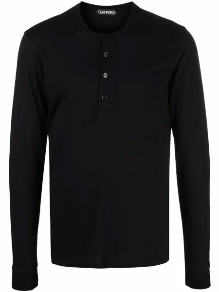 TOM FORD футболка Henley с длинными рукавами