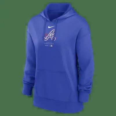 Худи Nike Atlanta Braves Authentic Collection City Connect Practice, цвет Royal