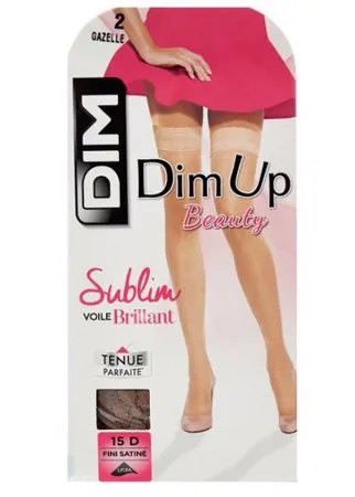 Чулки DIM Dim Up Sublim Voile Brillant 15 den, размер 2, gazelle (бежевый)