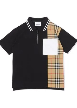 Burberry Kids рубашка поло в клетку Vintage Check