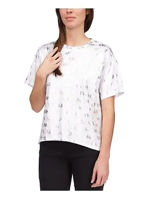MICHAEL MICHAEL KORS Женская белая футболка с короткими рукавами и круглым вырезом XL