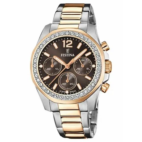 Наручные часы FESTINA F20608/1, коричневый, серебряный