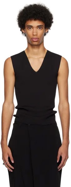 Черная майка в рубчик 132 5. ISSEY MIYAKE